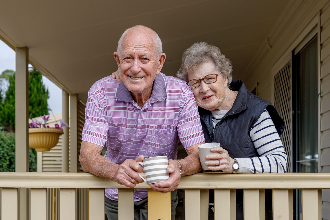 Australian Senior Citizen Couple Living Independently At Own Home